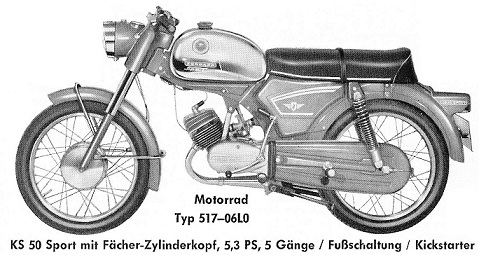 Zndapp-Schaltplan Typ 517-06L0 KS 50 Sport